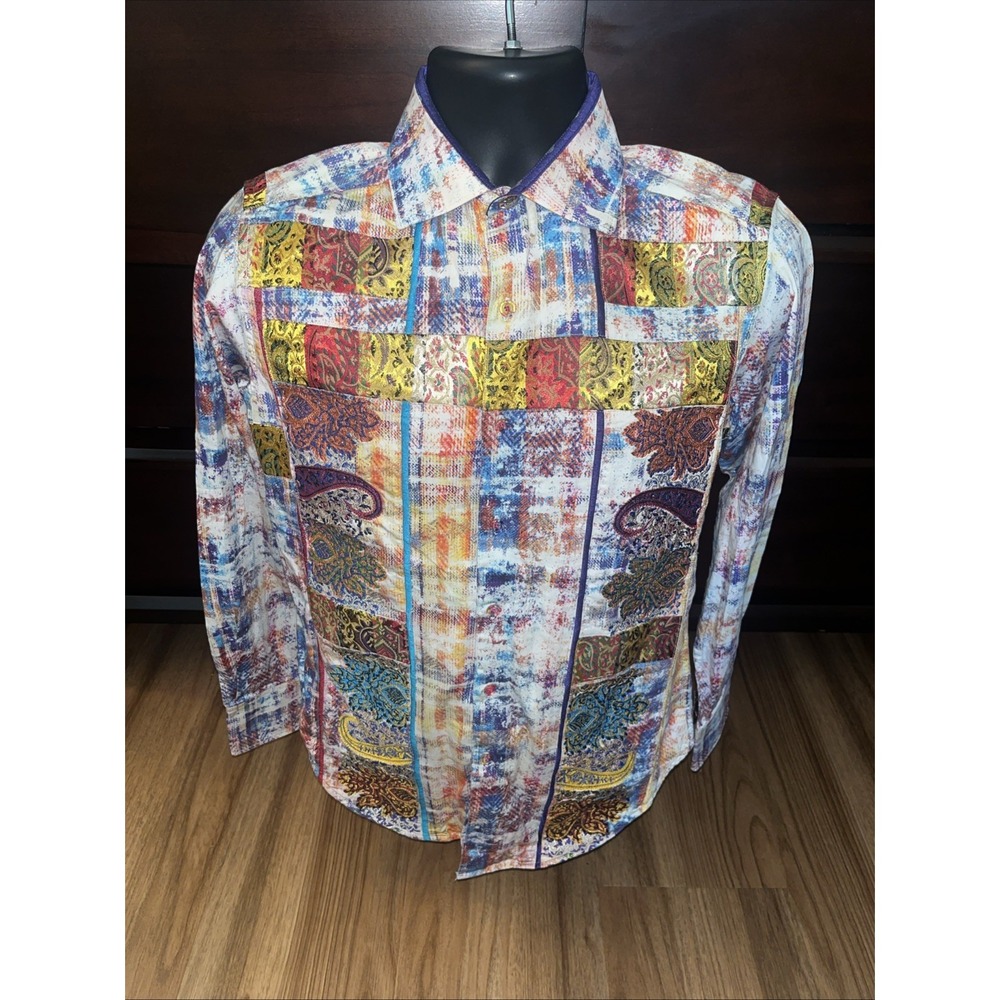 Robert Graham LIMITED EDITION Size XS SIRMANATOR Patchwork Button Up L/S